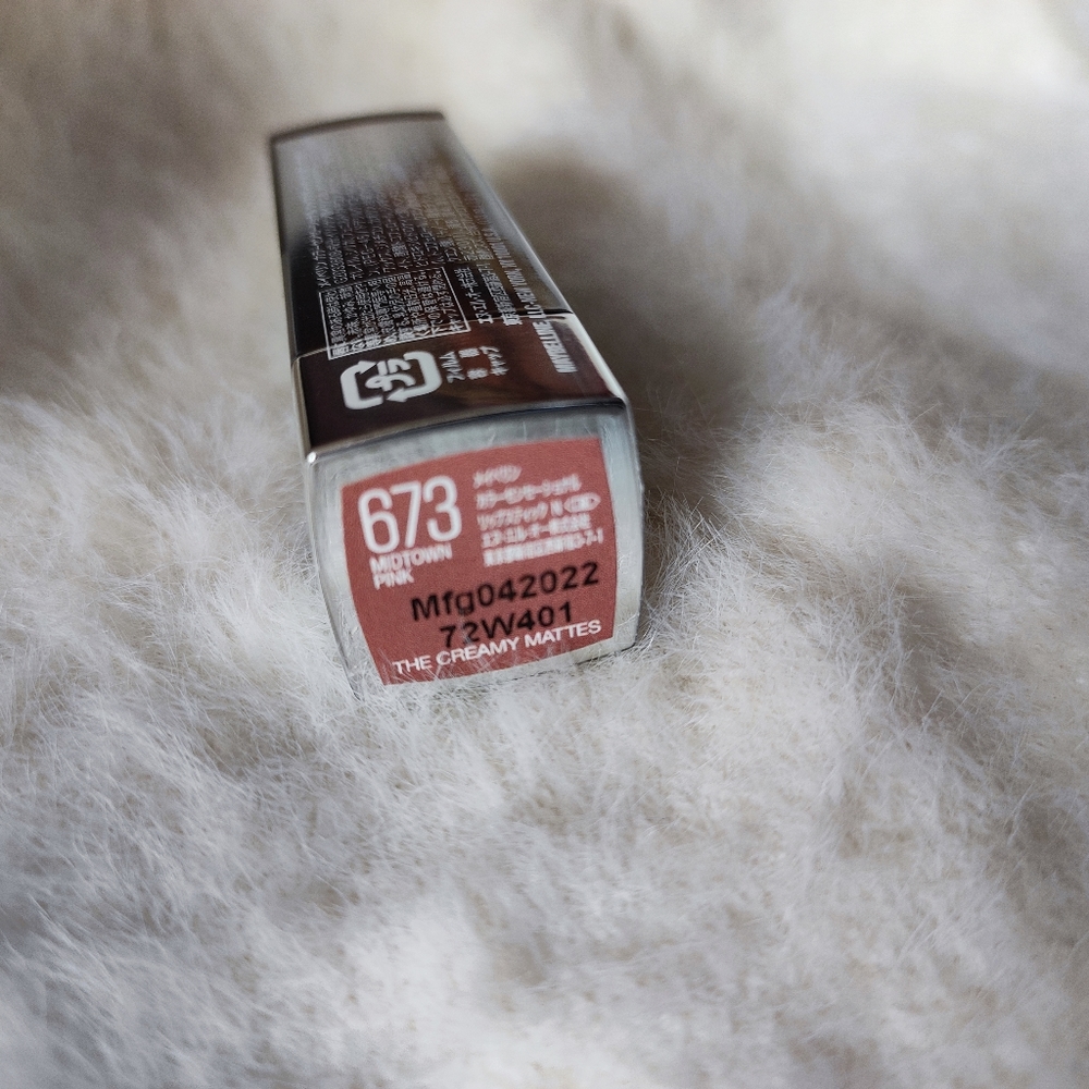 Maybelline New York Color Sensational Creamy Matte Lipstick - 673 Midtown Pink - Picture 3 of 3